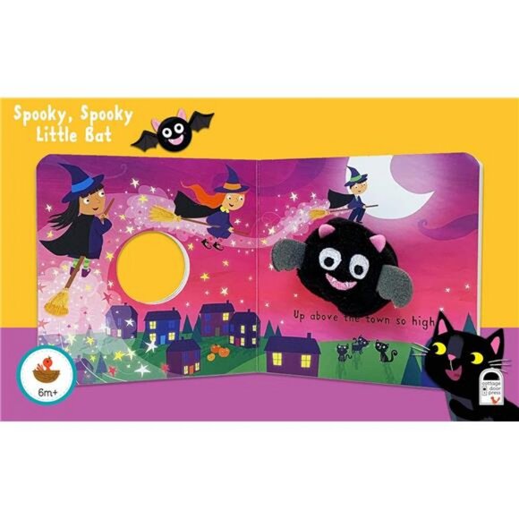 Spooky, Spooky, Little Bat Finger Puppet Halloween Board Book Ages 0-4 - Picture 3 of 7